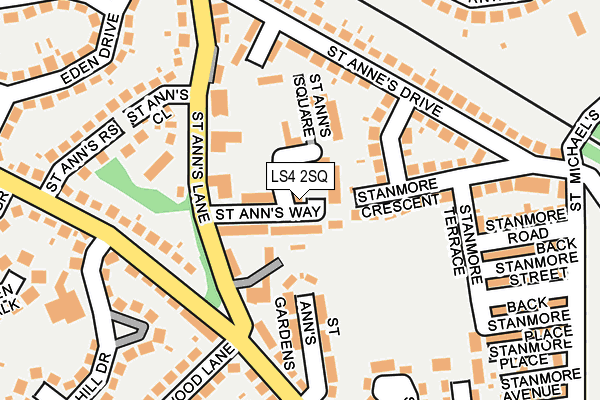 LS4 2SQ map - OS OpenMap – Local (Ordnance Survey)