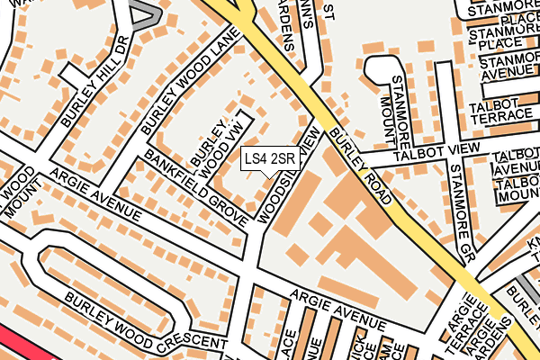 LS4 2SR map - OS OpenMap – Local (Ordnance Survey)