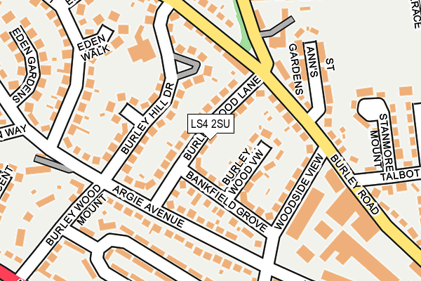 LS4 2SU map - OS OpenMap – Local (Ordnance Survey)
