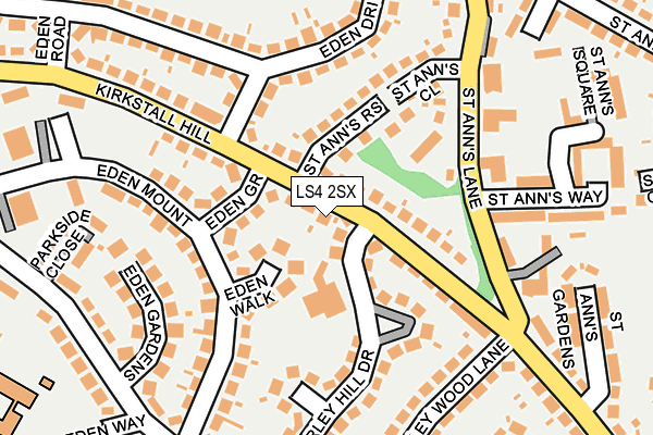 LS4 2SX map - OS OpenMap – Local (Ordnance Survey)