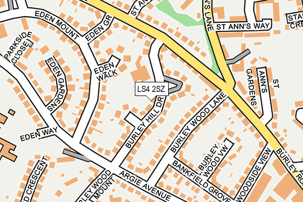 LS4 2SZ map - OS OpenMap – Local (Ordnance Survey)