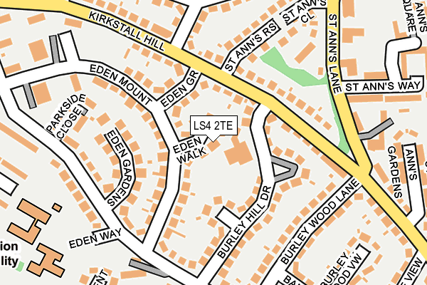 LS4 2TE map - OS OpenMap – Local (Ordnance Survey)