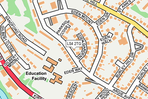 LS4 2TG map - OS OpenMap – Local (Ordnance Survey)