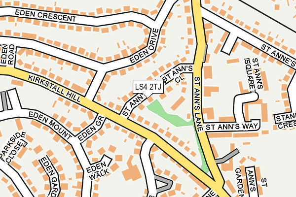 LS4 2TJ map - OS OpenMap – Local (Ordnance Survey)