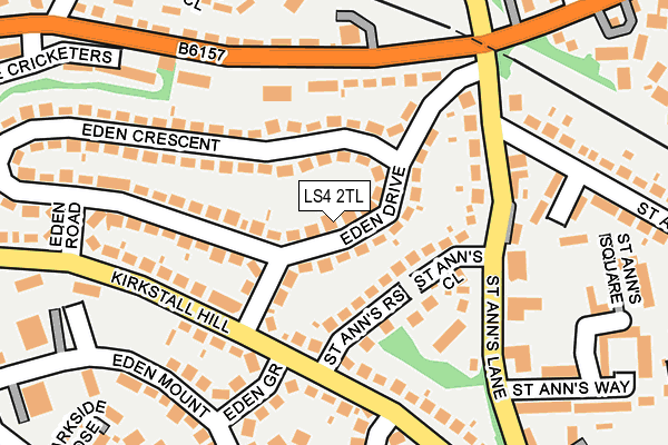 LS4 2TL map - OS OpenMap – Local (Ordnance Survey)