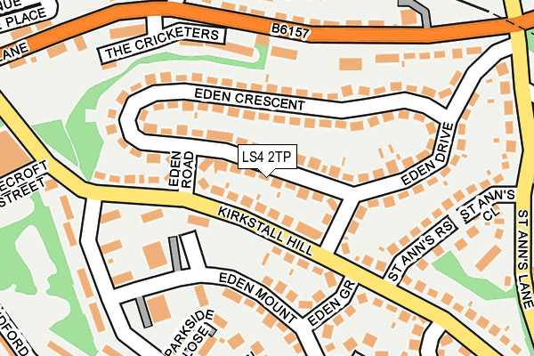 LS4 2TP map - OS OpenMap – Local (Ordnance Survey)