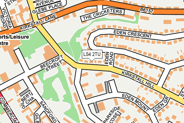 LS4 2TU map - OS OpenMap – Local (Ordnance Survey)