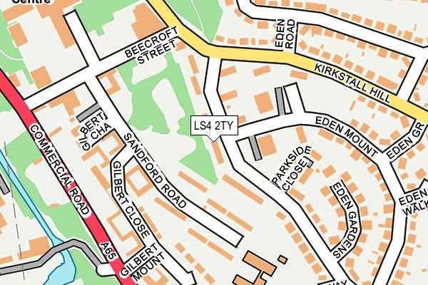LS4 2TY map - OS OpenMap – Local (Ordnance Survey)