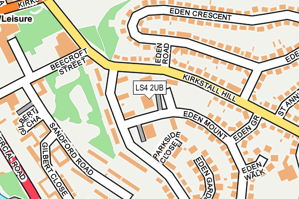 LS4 2UB map - OS OpenMap – Local (Ordnance Survey)