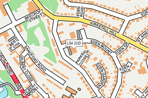 LS4 2UD map - OS OpenMap – Local (Ordnance Survey)