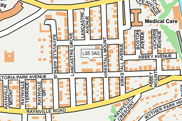 LS5 3AG map - OS OpenMap – Local (Ordnance Survey)