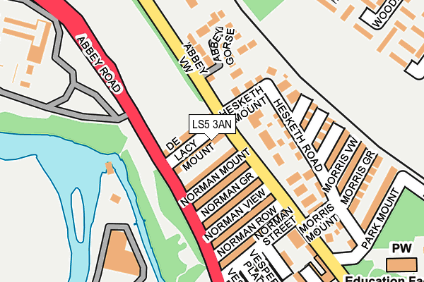LS5 3AN map - OS OpenMap – Local (Ordnance Survey)