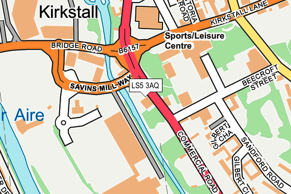 LS5 3AQ map - OS OpenMap – Local (Ordnance Survey)