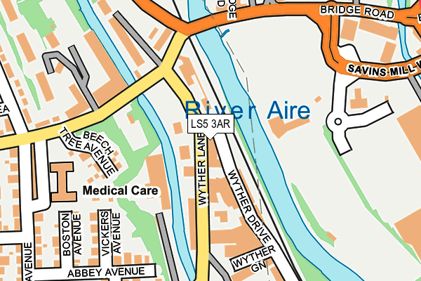 LS5 3AR map - OS OpenMap – Local (Ordnance Survey)