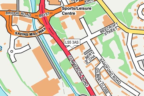 LS5 3AS map - OS OpenMap – Local (Ordnance Survey)