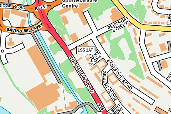 LS5 3AT map - OS OpenMap – Local (Ordnance Survey)