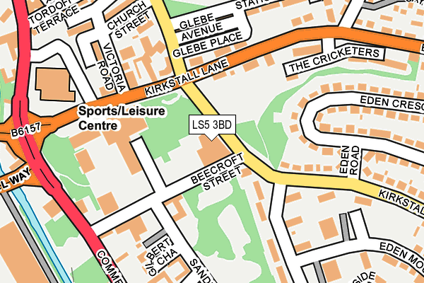 LS5 3BD map - OS OpenMap – Local (Ordnance Survey)