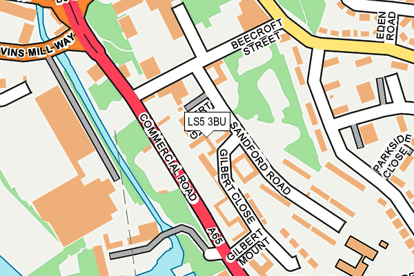 LS5 3BU map - OS OpenMap – Local (Ordnance Survey)