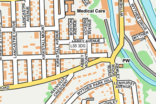 LS5 3DG map - OS OpenMap – Local (Ordnance Survey)