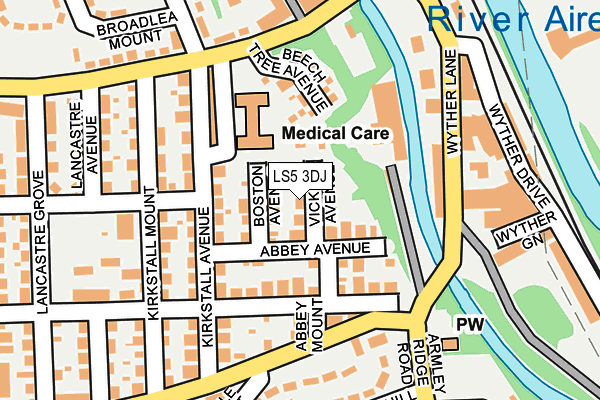 LS5 3DJ map - OS OpenMap – Local (Ordnance Survey)