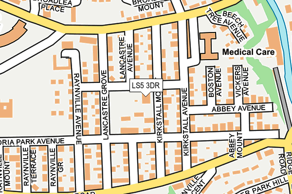 LS5 3DR map - OS OpenMap – Local (Ordnance Survey)