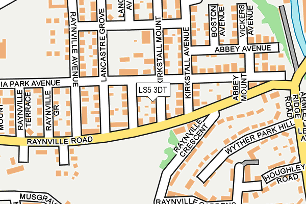 LS5 3DT map - OS OpenMap – Local (Ordnance Survey)