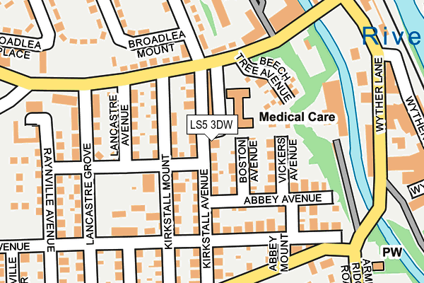 LS5 3DW map - OS OpenMap – Local (Ordnance Survey)