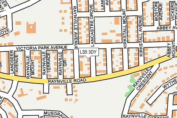 LS5 3DY map - OS OpenMap – Local (Ordnance Survey)