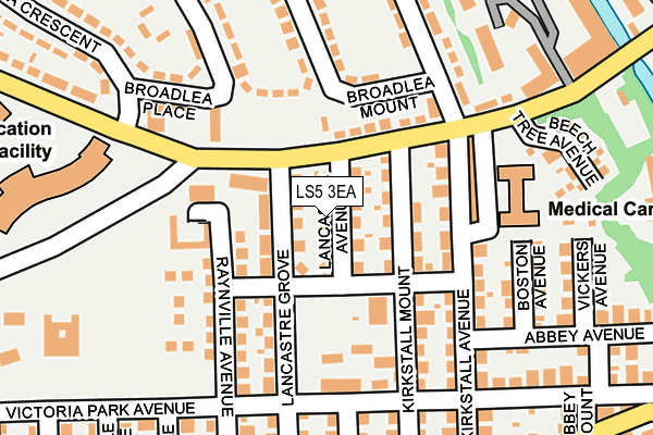 LS5 3EA map - OS OpenMap – Local (Ordnance Survey)