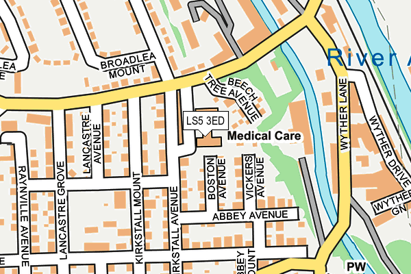 LS5 3ED map - OS OpenMap – Local (Ordnance Survey)