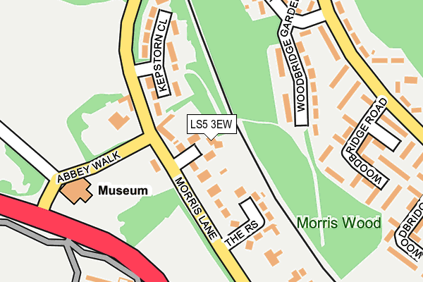 LS5 3EW map - OS OpenMap – Local (Ordnance Survey)