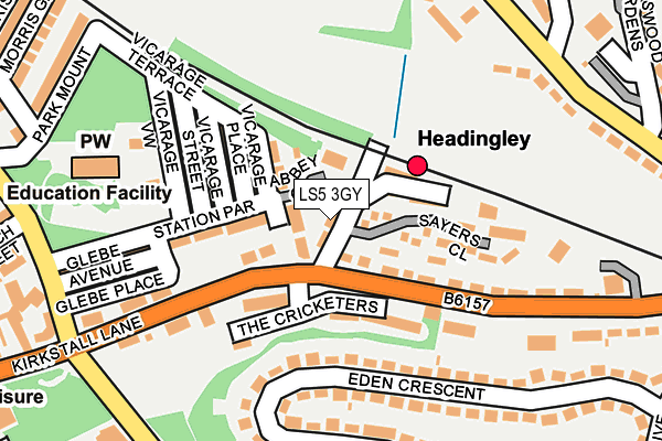 LS5 3GY map - OS OpenMap – Local (Ordnance Survey)