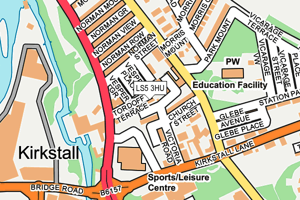 LS5 3HU map - OS OpenMap – Local (Ordnance Survey)