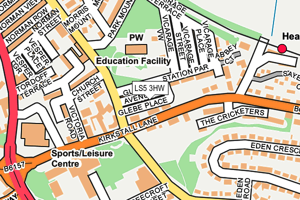 LS5 3HW map - OS OpenMap – Local (Ordnance Survey)