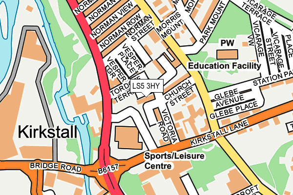 LS5 3HY map - OS OpenMap – Local (Ordnance Survey)