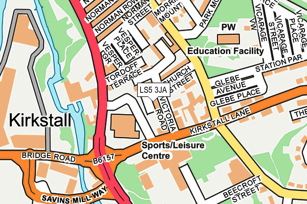 LS5 3JA map - OS OpenMap – Local (Ordnance Survey)