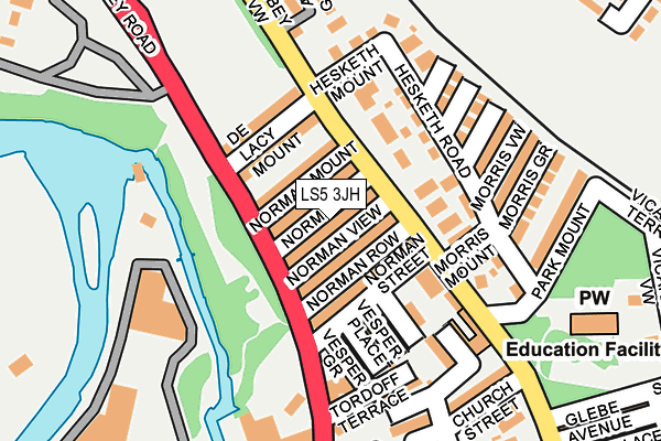 LS5 3JH map - OS OpenMap – Local (Ordnance Survey)