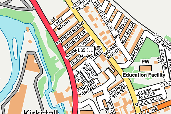 LS5 3JL map - OS OpenMap – Local (Ordnance Survey)