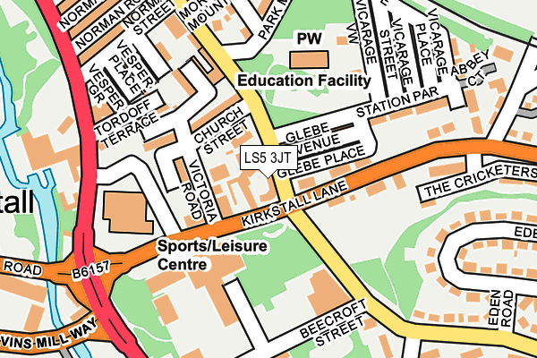 LS5 3JT map - OS OpenMap – Local (Ordnance Survey)
