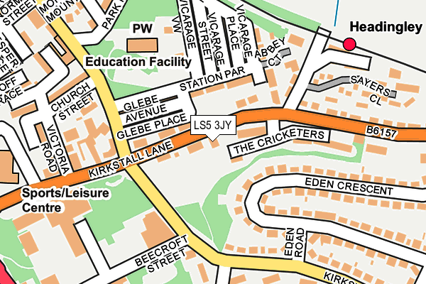 LS5 3JY map - OS OpenMap – Local (Ordnance Survey)