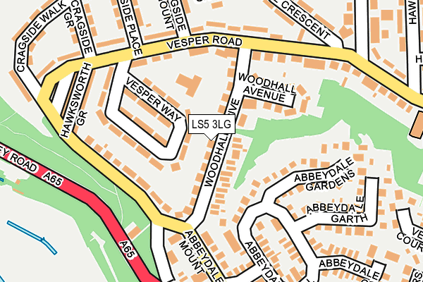 LS5 3LG map - OS OpenMap – Local (Ordnance Survey)
