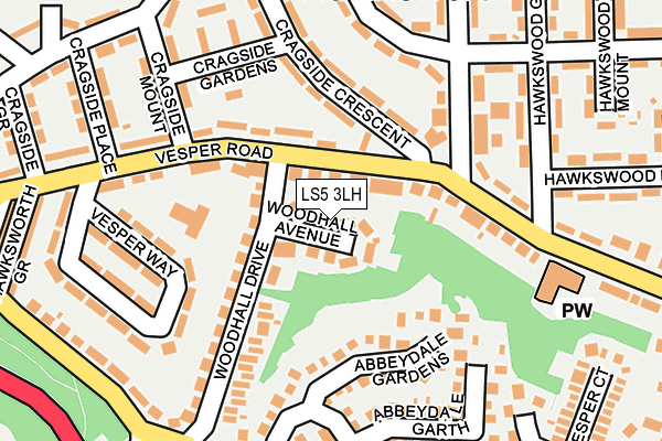 LS5 3LH map - OS OpenMap – Local (Ordnance Survey)