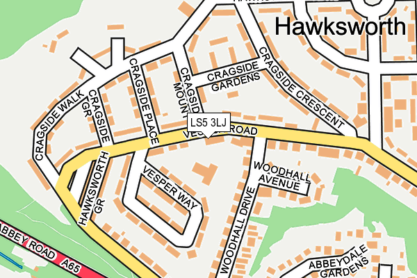 LS5 3LJ map - OS OpenMap – Local (Ordnance Survey)