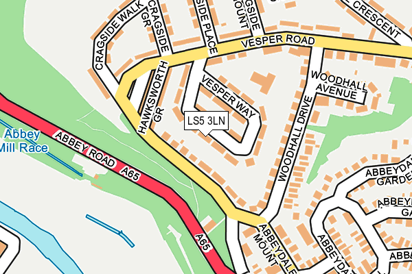 LS5 3LN map - OS OpenMap – Local (Ordnance Survey)