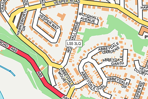 LS5 3LQ map - OS OpenMap – Local (Ordnance Survey)