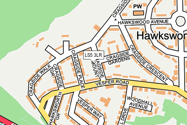 LS5 3LR map - OS OpenMap – Local (Ordnance Survey)
