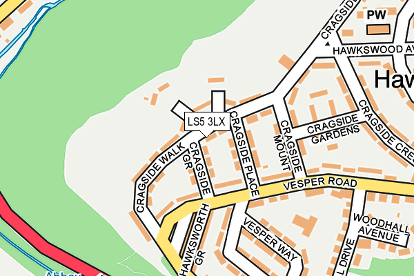 LS5 3LX map - OS OpenMap – Local (Ordnance Survey)