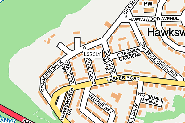 LS5 3LY map - OS OpenMap – Local (Ordnance Survey)