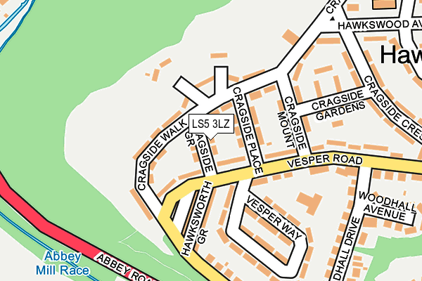 LS5 3LZ map - OS OpenMap – Local (Ordnance Survey)