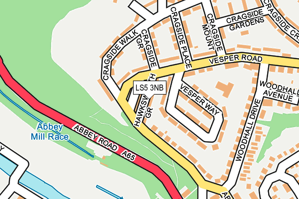 LS5 3NB map - OS OpenMap – Local (Ordnance Survey)